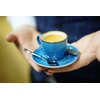 Filiżanka do cappuccino z niebieskiej porcelany o pojemności 0,285 l | FINE DINE, Kolory Ziemi Iris