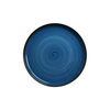 Talerz z wysokim rantem z niebieskiej porcelany o średnicy 27 cm | FINE DINE, Kolory Ziemi Iris