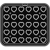 Wkład do urządzeń COOKMATIC i COOKMATIC SPECIAL z 30 wnękami o wymiarach 40x38x17 mm, serce | PAVONI, PIASTRA60