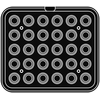 Wkład do urządzeń COOKMATIC i COOKMATIC SPECIAL z 30 wnękami o wymiarach 40x16 mm, okrąg | PAVONI, PIASTRAD