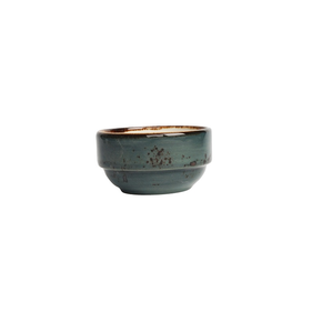 Miska sztaplowana z szarej porcelany o średnicy 12 cm | FINE DINE, Kolory Ziemi Arando
