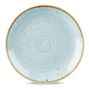 Porcelanowy płytki talerz o średnicy 32,4 cm | CHURCHILL, Studio Prints Raku Topaz Blue