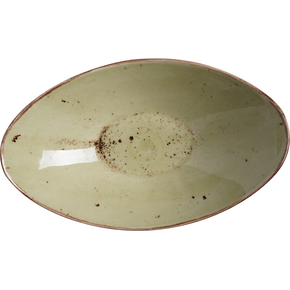 Miska z oliwkowej porcelany, 25x16 cm | FINE DINE, Kolory Ziemi Olive