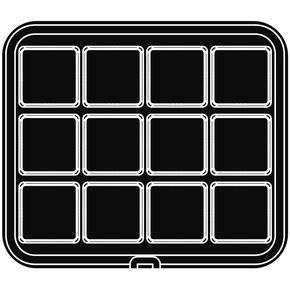 Wkład do urządzeń COOKMATIC i COOKMATIC SPECIAL z 12 wnękami o wymiarach 80x80x20 mm, kwadrat | PAVONI, PIASTRA35