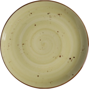 Talerz płytki z oliwkowej porcelany o średnicy 19 cm | FINE DINE, Kolory Ziemi Olive