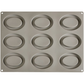 Silikonowa forma do przystawek 8x ring owalny 105x80x10 mm, 33 ml, 400x300 mm - GG007S | PAVONI, Ovale