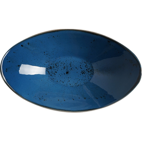Miska z niebieskiej porcelany, 25x16 cm | FINE DINE, Kolory Ziemi Iris