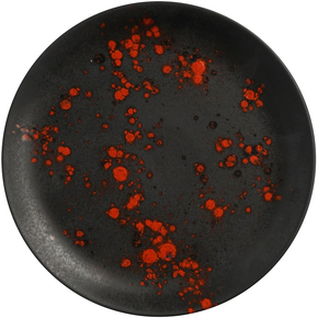 Talerz płytki z czarnej dekorowanej o średnicy 26 cm | FINE DINE, Bloom