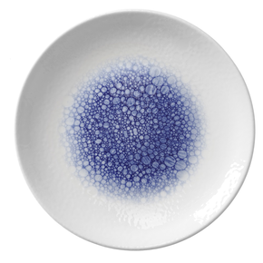 Talerz płytki z niebieskim zdobieniem w środku, 21 cm | FINE DINE, Serenity