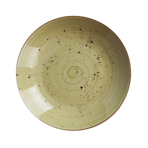 Talerz głęboki z oliwkowej porcelany o średnicy 23 cm | FINE DINE, Kolory Ziemi Olive