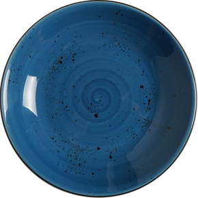 Talerz głęboki z niebieskiej porcelany o średnicy 23 cm | FINE DINE, Kolory Ziemi Iris