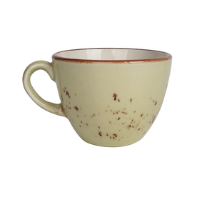 Filiżanka do cappuccino z oliwkowej porcelany o pojemności 0,285 l | FINE DINE, Kolory Ziemi Olive