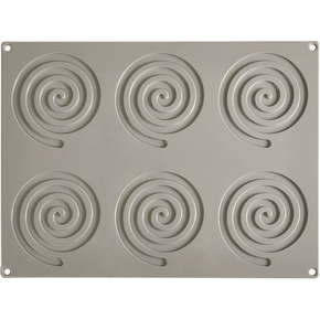 Silikonowa forma do przystawek 6x spirala 120x110x35 mm, 15 ml, 400x300 mm - GG005S | PAVONI, Spirale