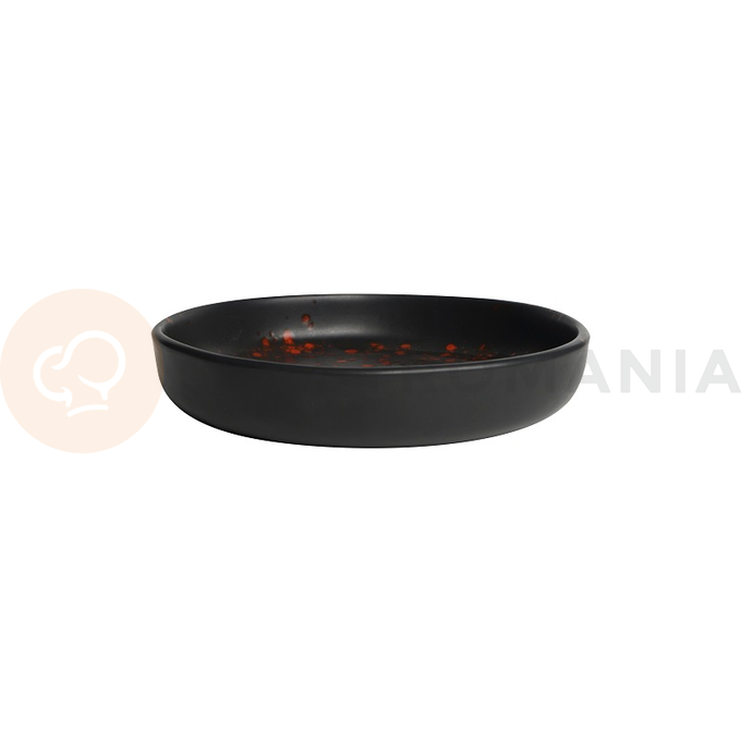 Miska z czarnej dekorowanej porcelany o średnicy 20 cm | FINE DINE, Bloom