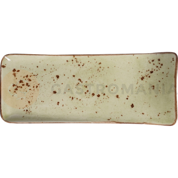 Talerz serwingowy z oliwkowej porcelany, 21,5x12 cm | FINE DINE, Kolory Ziemi Olive