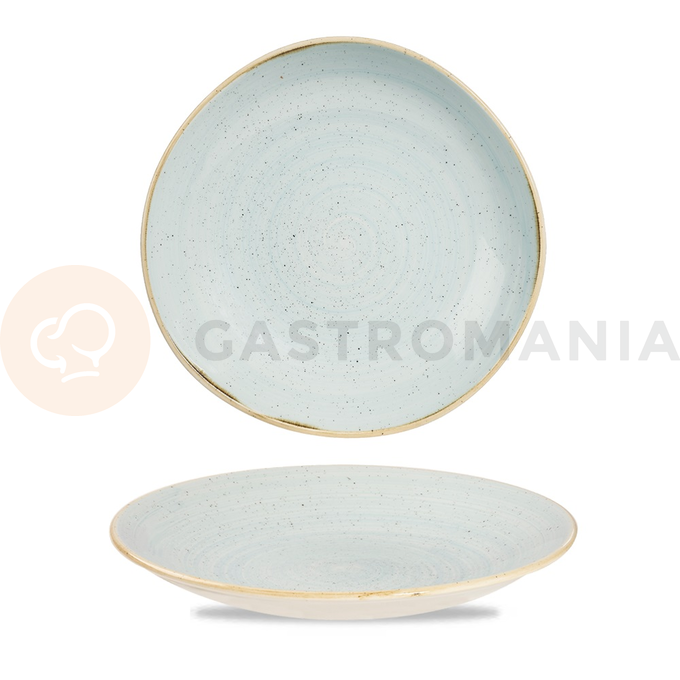 Porcelanowy miska o organicznym kształcie, średnica 25,3 cm | CHURCHILL, Duck Egg Blue