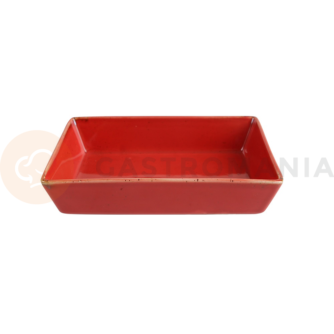 Naczynie z czerwonej porcelany do przystawek 16x11 cm | PORLAND, Seasons Magma