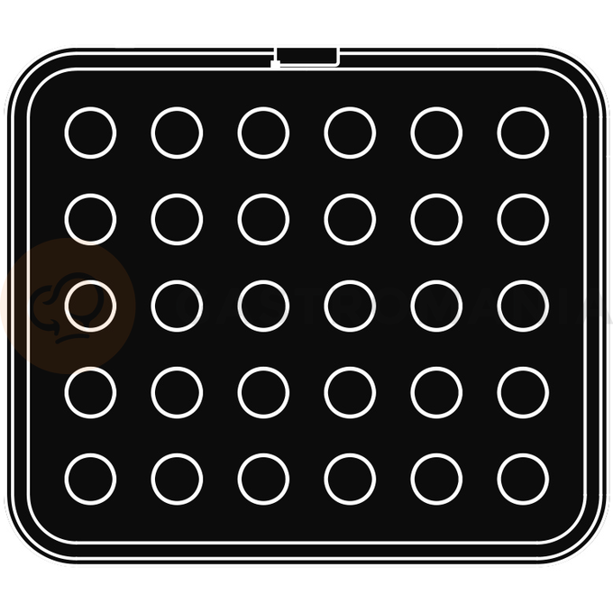 Wkład do urządzeń COOKMATIC SPECIAL z 30 wnękami o wymiarach 31x35 mm, okrąg | PAVONI, PIASTRAS03