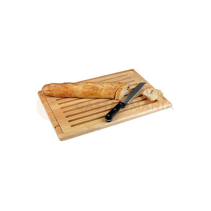 Deska bufetowa do krojenia pieczywa z szufladą na okruchy 53x32,5x2 cm | APS, 00956