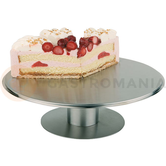 Patera nierdzewna, obrotowa do tortów i ciast, średnica: 30,5x9 cm | APS, Inox
