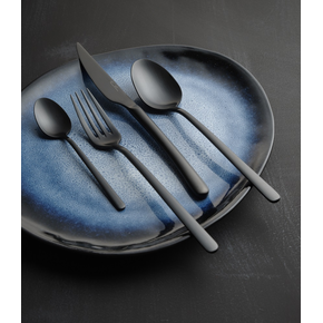 Nóż stołowy czarny 23,7 cm | FINE DINE, Amarone Black