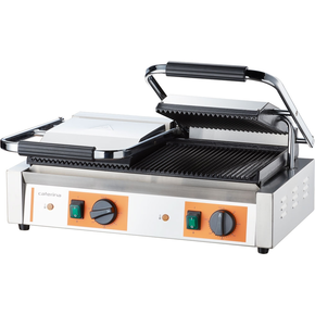 Kontakt grill podwójny ryflowany, 3,6 kW | CATERINA, 742028