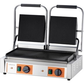 Kontakt grill podwójny ryflowany, 3,6 kW | CATERINA, 742028