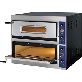 Piec do pizzy, dwukomorowy – 8 x pizza 32 cm | GGF, E-Start Line