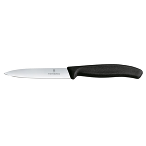 Nóż gładki do jarzyn, czarny 10 cm | VICTORINOX, Swiss Classic