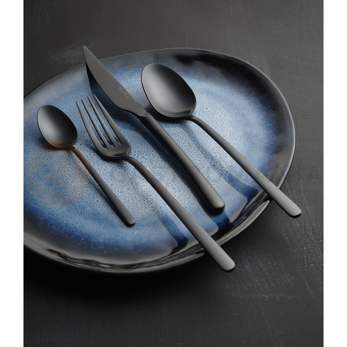 Nóż stołowy czarny 23,7 cm | FINE DINE, Amarone Black