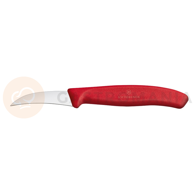 Nóż zagięty do jarzyn, czerwony 6 cm | VICTORINOX, Swiss Classic