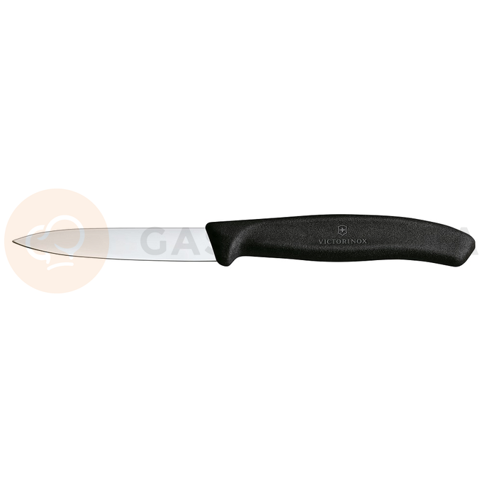 Nóż gładki do jarzyn, czarny 8 cm | VICTORINOX, Swiss Classic