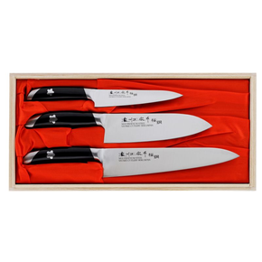 Zest 3 noży Szefa+Santoku+uniw | SATAKE, Sakura