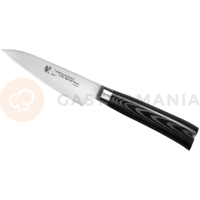 Nóż do obierania 9cm | TAMAHAGANE, SAN Black