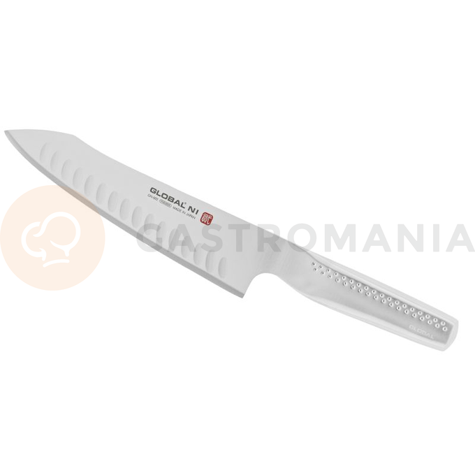 Orientalny nóż szefa kuchni 20cm - żłobiony | GLOBAL, NI