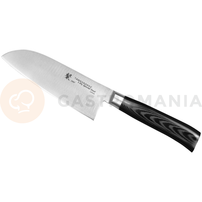 Nóż Santoku 12cm | TAMAHAGANE, SAN Black