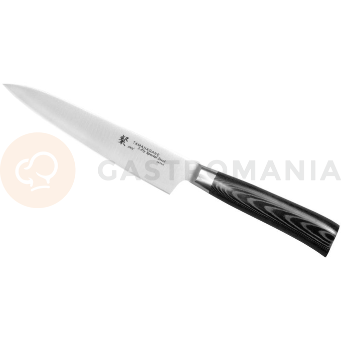 Nóż uniwersalny 15cm | TAMAHAGANE, SAN Black