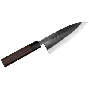 Nóż Deba 16,5cm | HIDEO KITAOKA, Shirogami Black Oktagon