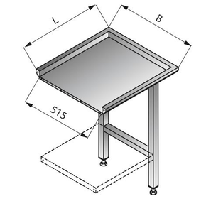 Stół prosty, 800x575x850 mm | LOZAMET, LO323/8057