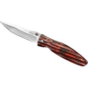 Nóż składany 8,6cm | MCUSTA, Sengoku Red Pakka Damascus