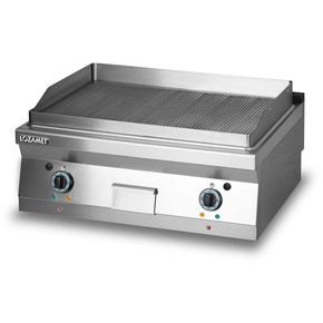 Płyta grillowa elektryczna, ryflowana, 8,1 kW, 800x700x280 mm | LOZAMET, L700.GPE800R