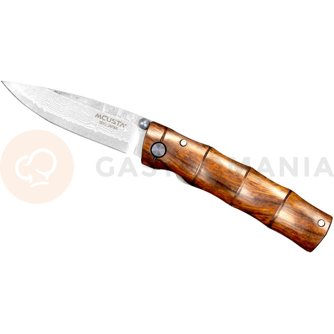 Nóż składany 6,5cm | MCUSTA, Shinra Emotion Iron wood Damascus