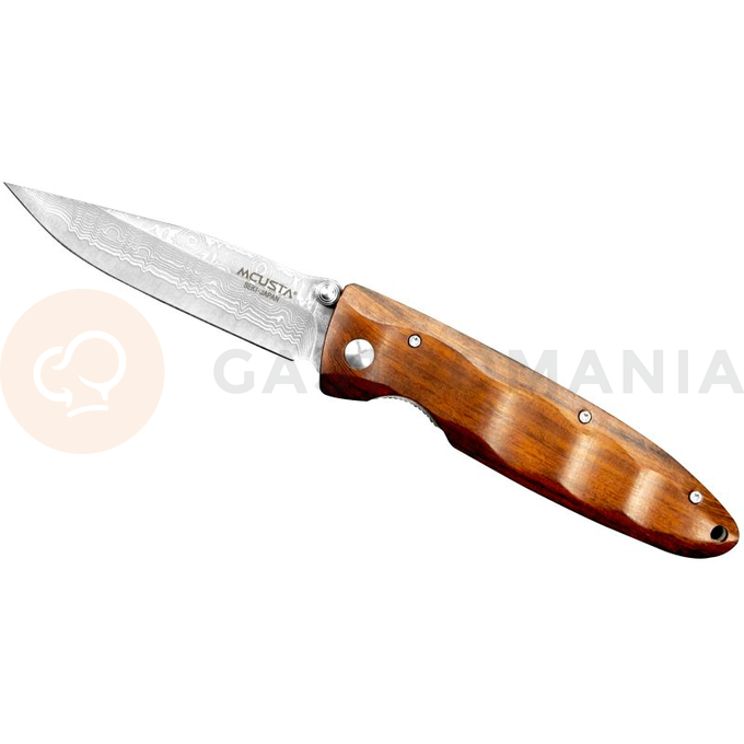 Nóż składany 8,5cm | MCUSTA, Classic Wave Iron Wood Damascus