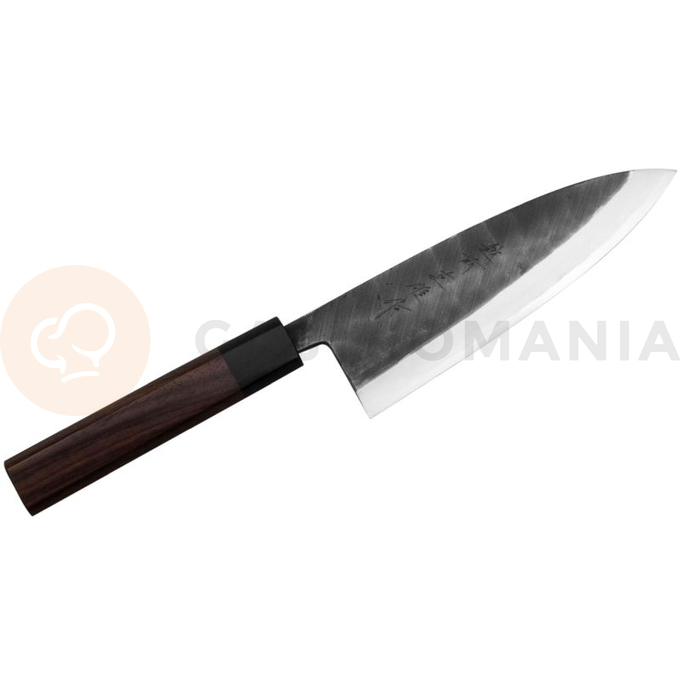 Nóż Deba 18cm | HIDEO KITAOKA, Shirogami Black Oktagon