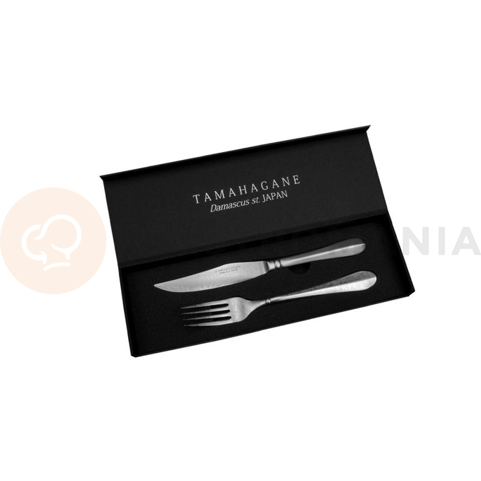 Zestaw Nóż + widelec do steków | TAMAHAGANE, KS003