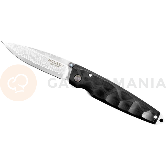 Nóż składany 6,5cm | MCUSTA, Shinra Emotion 2 Black Pakka Damascus