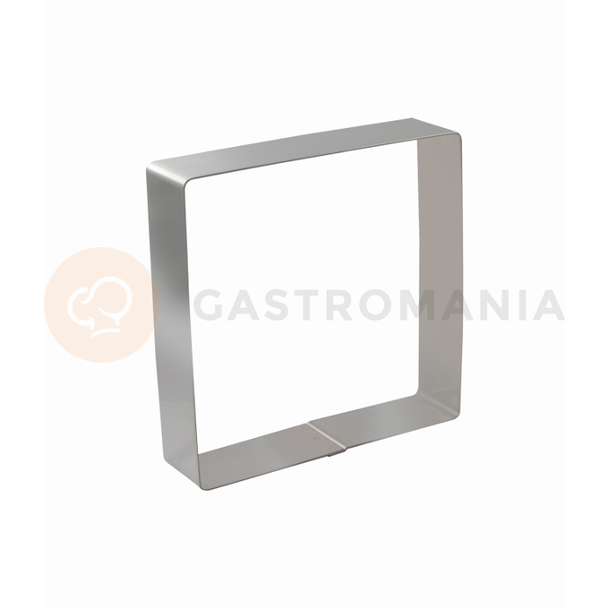 Kwadratowy rant cukierniczy - 282 mm x 282 mm x 50 mm - 5H5X28 | MARTELLATO, STAINLESS STEEL BANDS