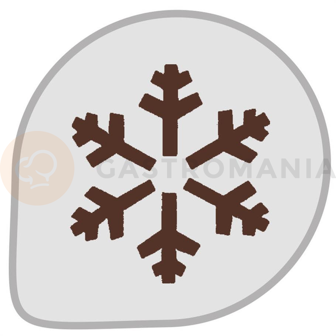 Szablon do dekoracji wypieków Płatek Śniegu - MASK62 | MARTELLATO, PLASTIC STENCIL