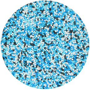 Posypka dekoracyjna Nonpareils 80 g, mix biały, czarny i niebieski | FUNCAKES, F51580