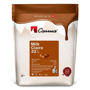 Kuwertura mleczna czekoladowa Milk Claire 33%, 5 kg torba  | CARMA, CHM-P007CLARE6-Z72